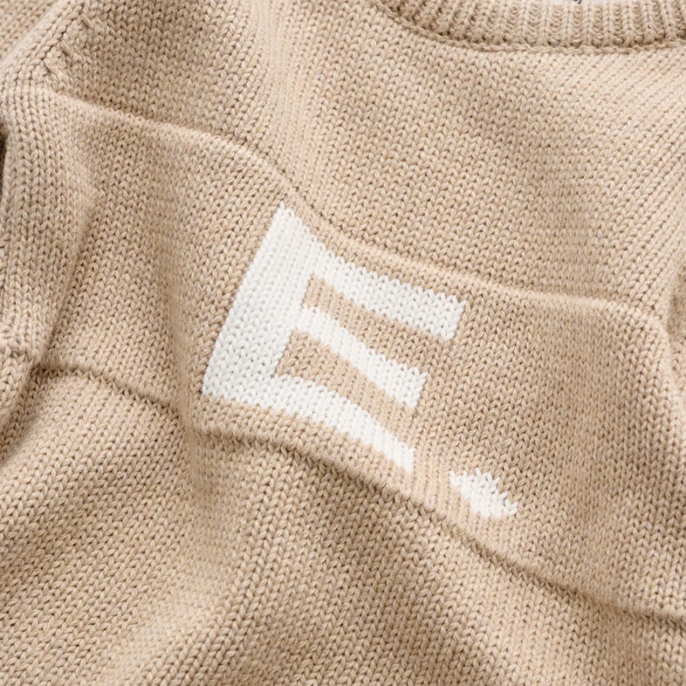 NamelyCo Letter Bodysuit - Light Camel