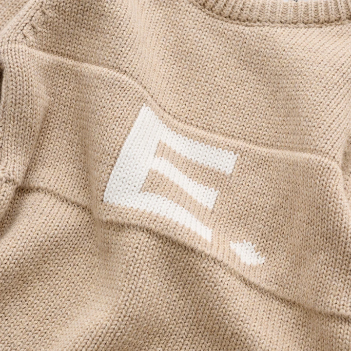 NamelyCo Letter Bodysuit - Light Camel