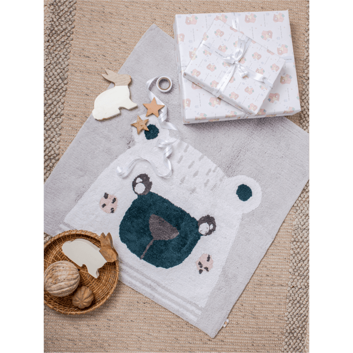 The Baby Trunk Bear Printed Cotton Anti Skid Water Resistance Floor Mat