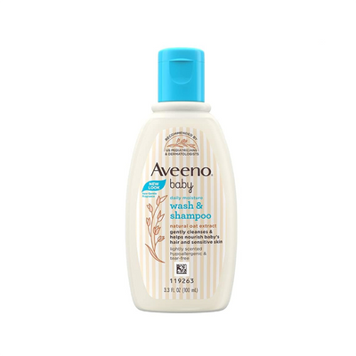 Aveeno Baby Daily Moisture Wash and Shampoo - 100ml