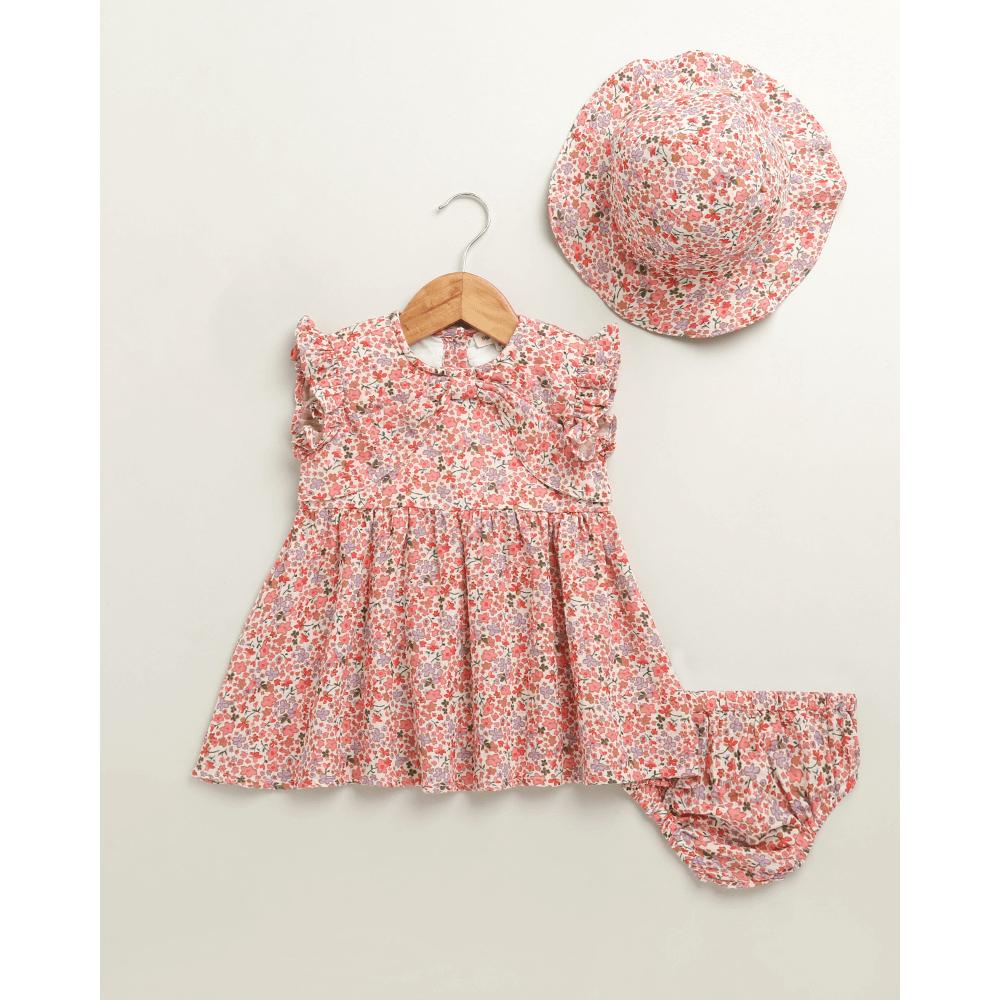Sweetlime By AS Petal Parade Organic Cotton Co-ord Set with a Hat
