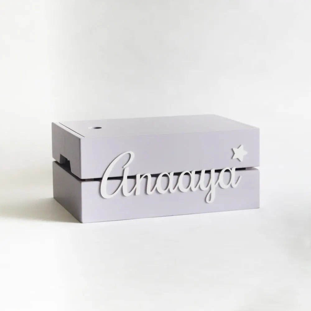 The Tiny Trove Personalized Name Box - Lilac