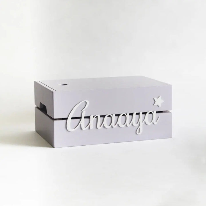 The Tiny Trove Personalized Name Box - Lilac