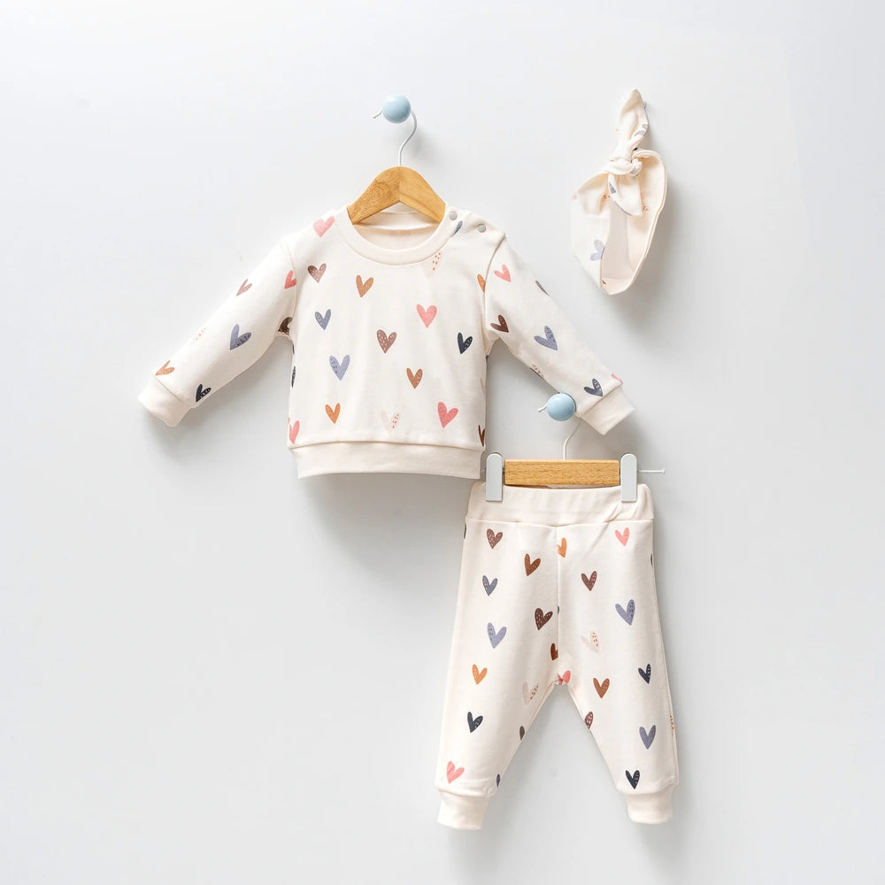 Faura Sweetheart Stripes Clothing Set For Girls