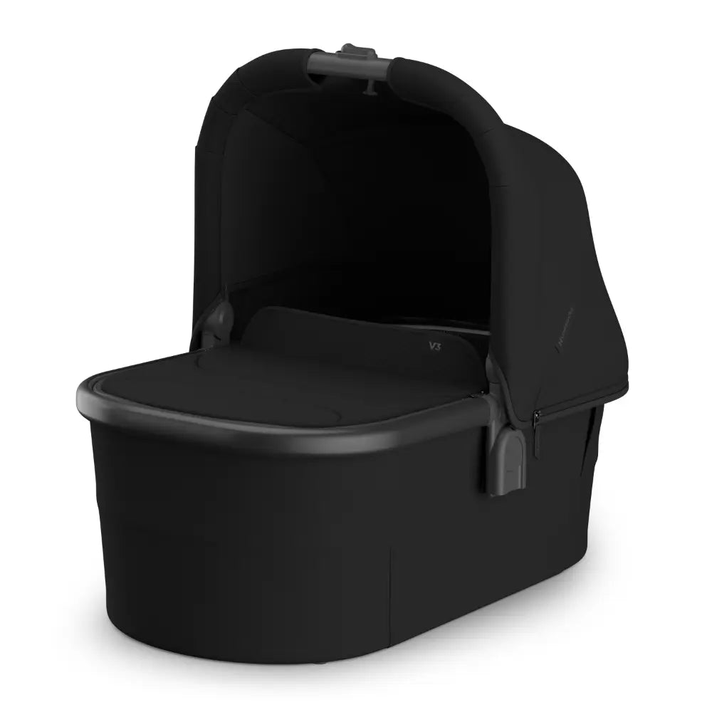 UPPAbaby Newborn Foldable Bassinet V3, Flat Recline, Stroller Carry Cot, Includes Breathable Mattress, For Kona, Cruz, Vista Stroller -  James/Black