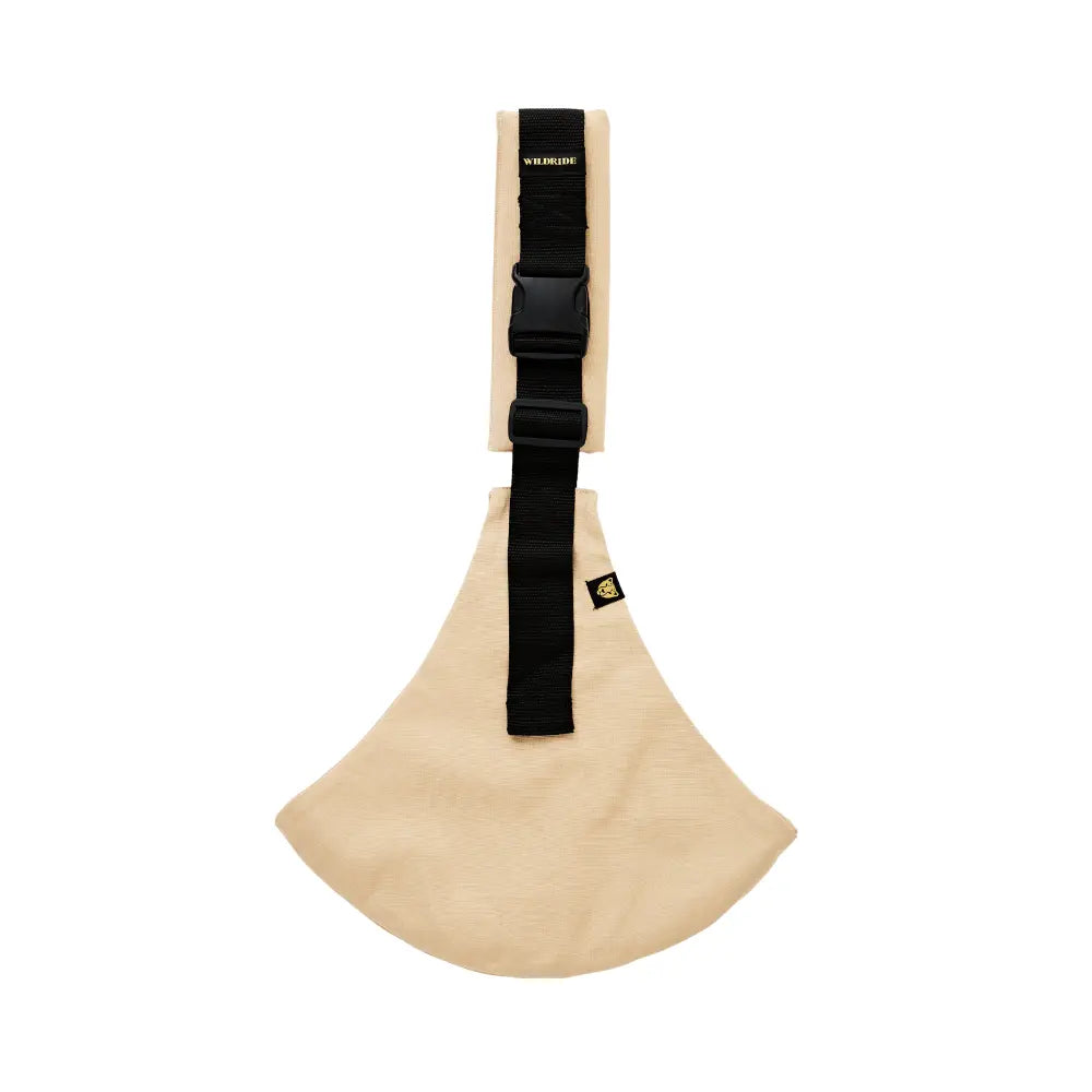 Wildride Toddler Carrier | Lightweight 100% Cotton Hip Seat Baby Carrier for Toddlers 9 Months–4 Years | Ergonomic, Portable &amp; Travel-Friendly Child Carrier | Comfortable Alternative to Stroller for Everyday Use - Beige