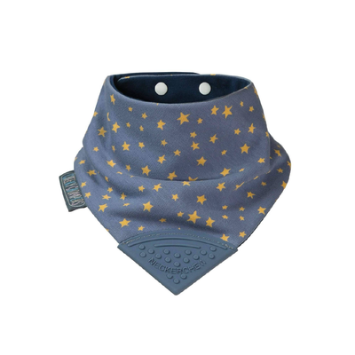 Cheeky Chompers Baby Bib with Teether - Midnight Stars Neckerchew