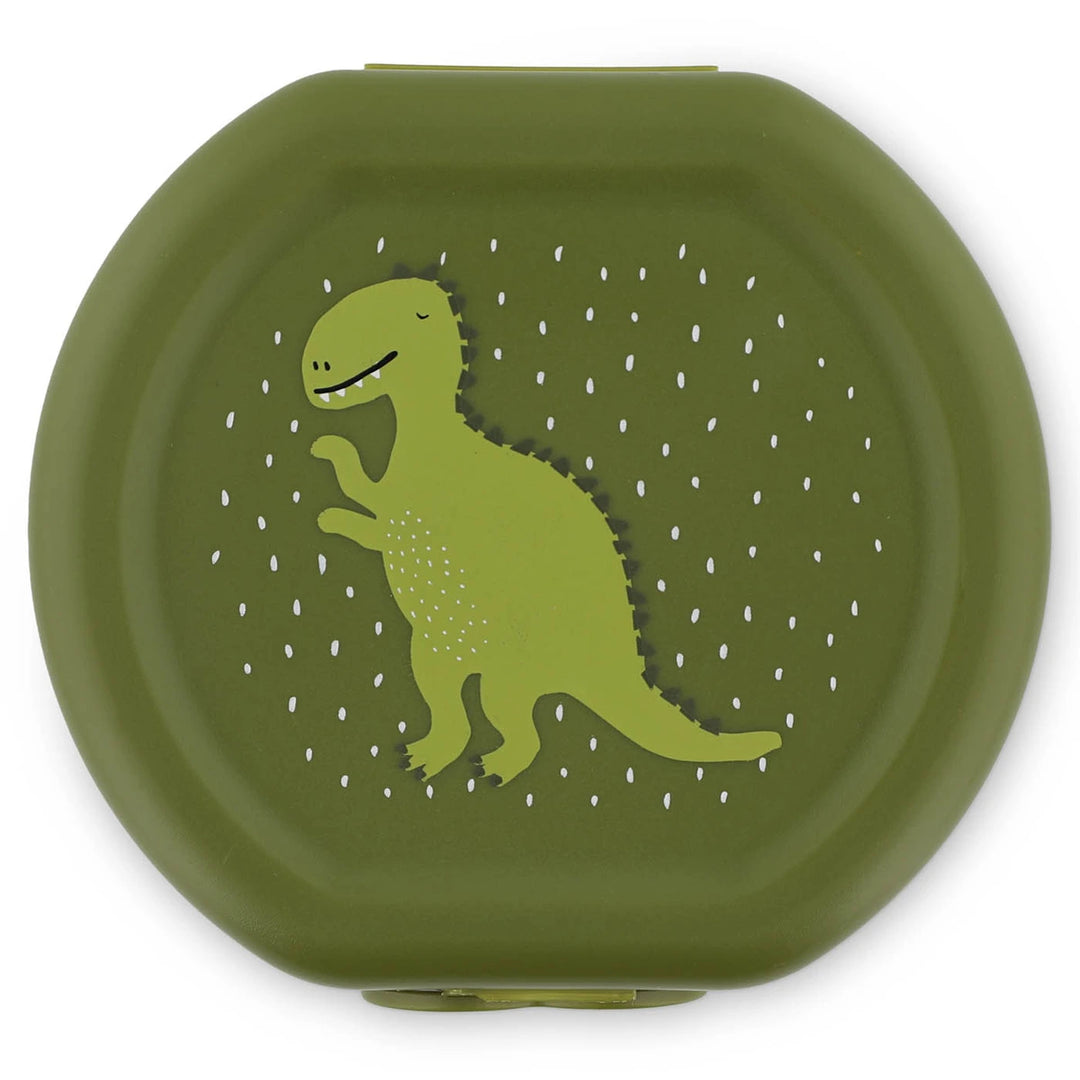 Trixie Kids Snack Box Set | 2-Piece Lunch &amp; Snack Storage Boxes with Easy Clip Closure, Dishwasher-Safe Design for School &amp; Travel | 3 Years Onwards | Mr. Dino