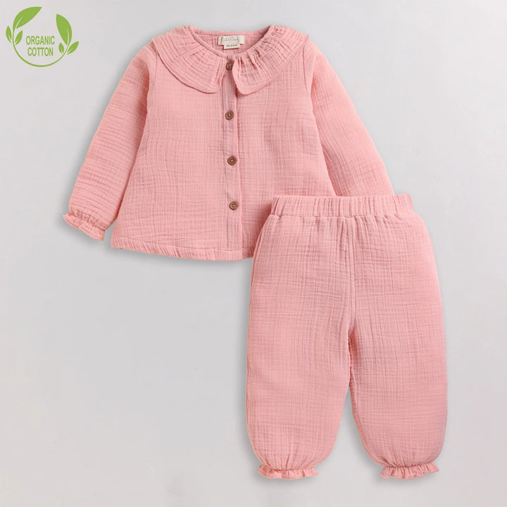 Cot &amp; Candy Baby Organic Girls Cordset - Blush Pink