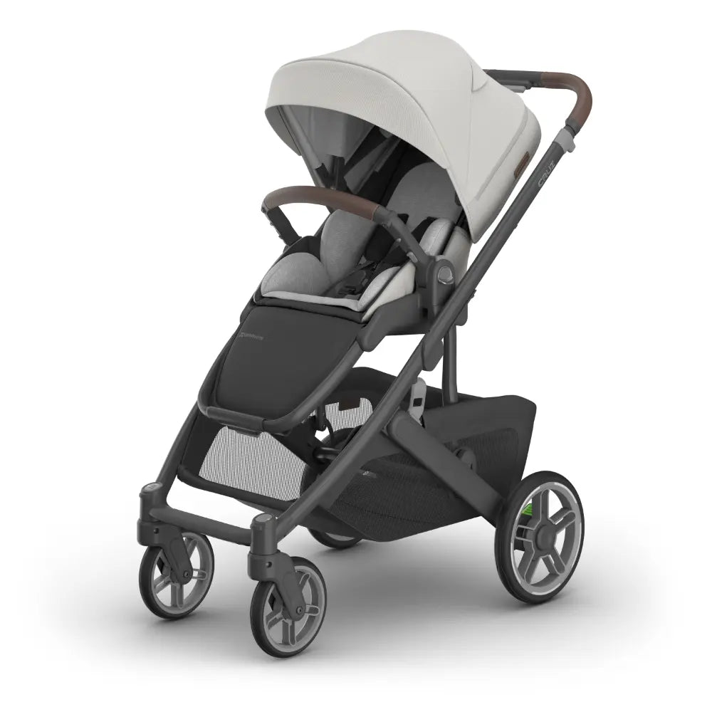 UPPAbaby Cruz V3 City Stroller, Reversible Seat, Flat Recline, Includes Bumper Bar, Insect Net, Rain Cover, up to 4 Years - Savannah/Pearl Grey