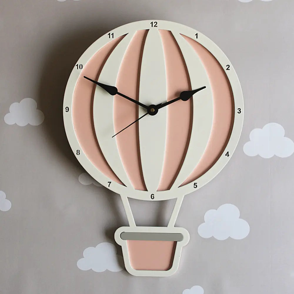 The Tiny Trove Hot Air Balloon Clock - Pink