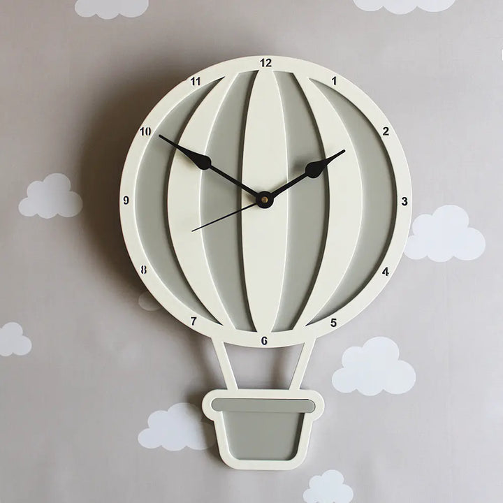The Tiny Trove Hot Air Balloon Clock - Grey