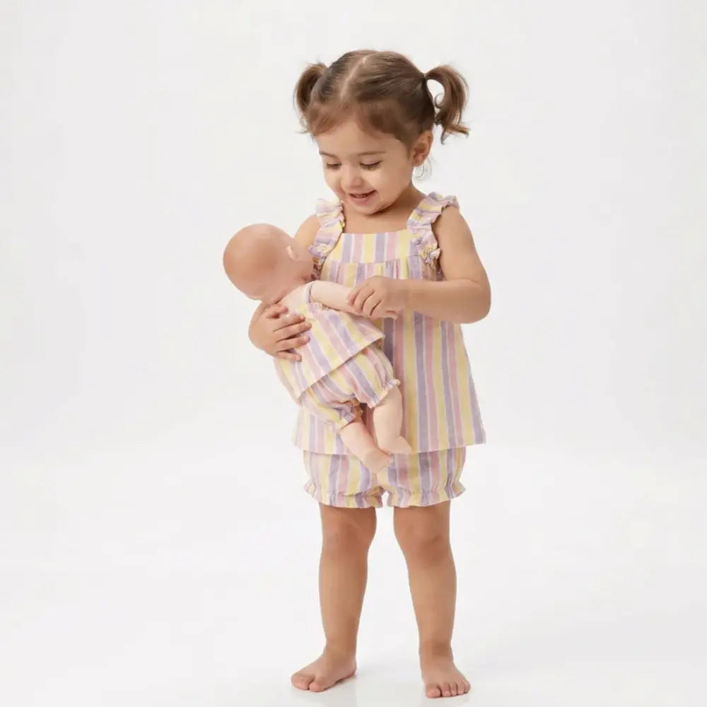 Sweetlime By AS Multicoloured Striped Blouse with a Bloomer