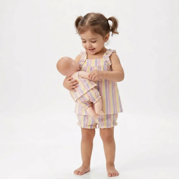 Sweetlime By AS Multicoloured Striped Blouse with a Bloomer