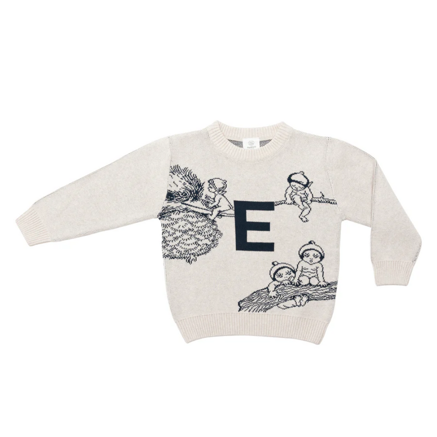 NamelyCo Personalised May Gibbs Letter Jumper - Oatmeal