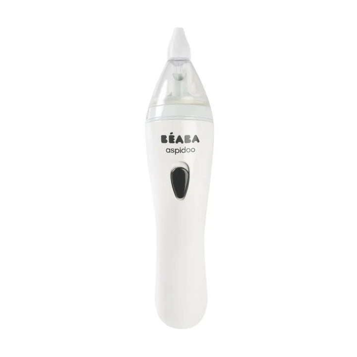 Beaba Aspidoo Electric Baby Nasal Aspirator - 70 KPa Suction, Low-Noise 50 dB, Soft Silicone Tips, Portable Nose Cleaner with Storage Pouch, 0m+