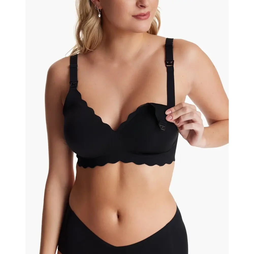 Momcozy YN46 Seamless Support Floral Nursing Bra-L Skin