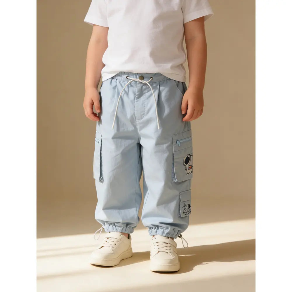 The Baby Trunk Unisex Astronaut Cargo Pants - Blue