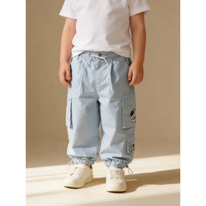 The Baby Trunk Unisex Astronaut Cargo Pants - Blue