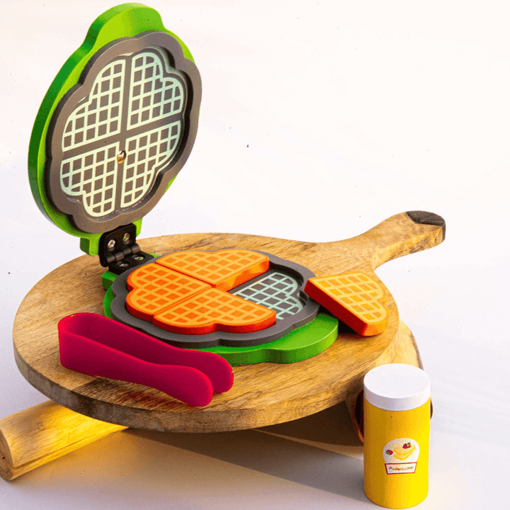 Playbox Wooden Waffle Maker Pretend Play Cooking Toy