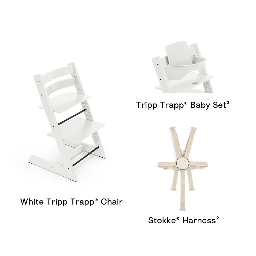 Stokke® Tripp Trapp High Chair Combo with Baby Set and Harness