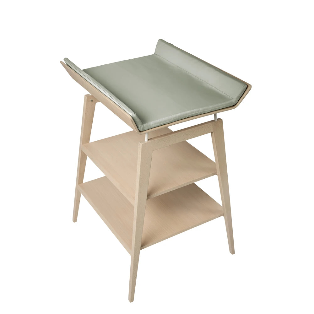 Leander Linea Changing Table Cushion Cover, Soft Cotton, Liquid-Resistant, Machine Washable - Sage Green