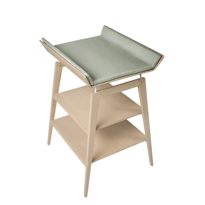 Leander Linea Changing Table Cushion Cover, Soft Cotton, Liquid-Resistant, Machine Washable - Sage Green