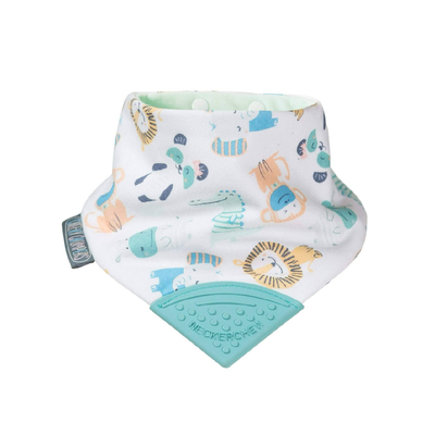 Cheeky Chompers Baby Bib with Teether - Cheeky Animals Neckerchew