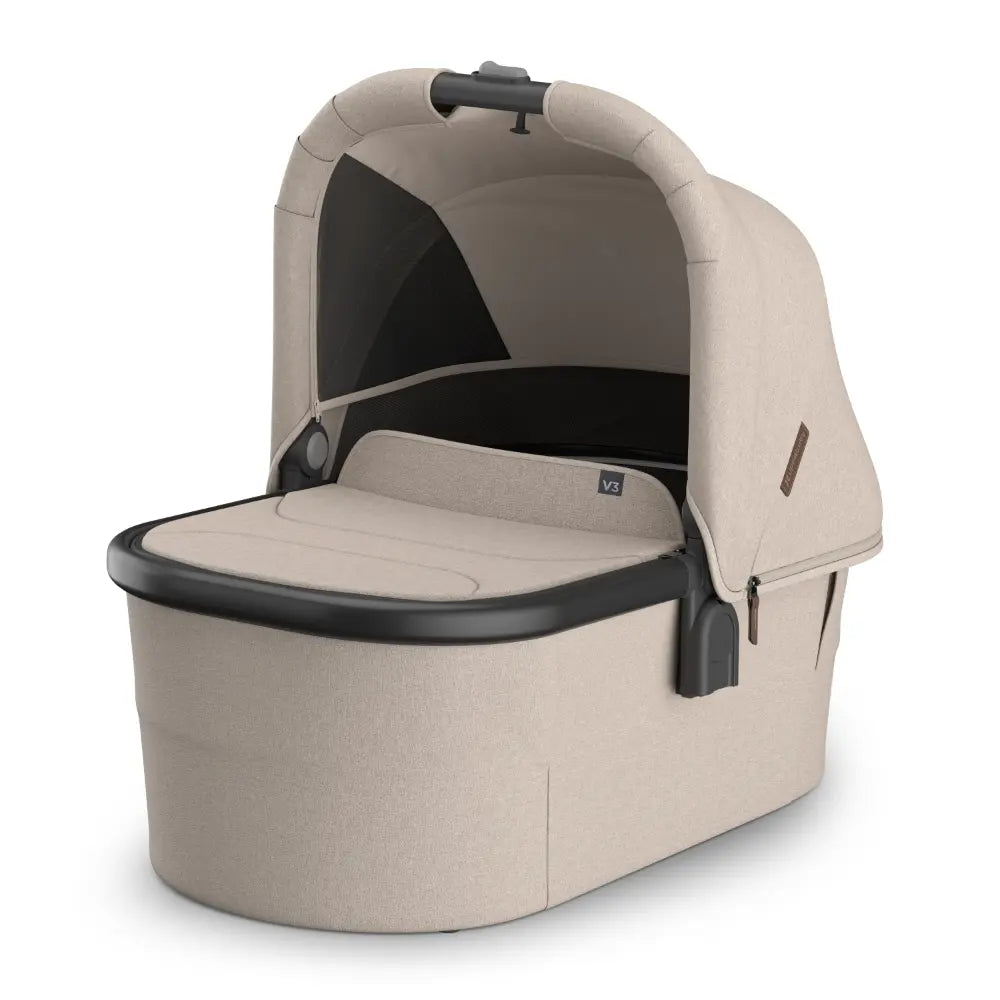 UPPAbaby Newborn Foldable Bassinet V3, Flat Recline, Stroller Carry Cot, Includes Breathable Mattress, For Kona, Cruz, Vista Stroller -  Ada/Sandstone