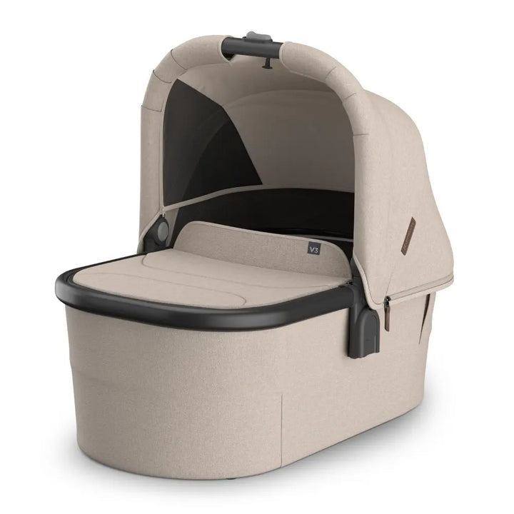 UPPAbaby Newborn Foldable Bassinet V3, Flat Recline, Stroller Carry Cot, Includes Breathable Mattress, For Kona, Cruz, Vista Stroller -  Ada/Sandstone