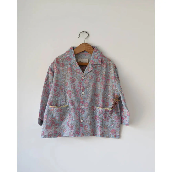 Love The World Today Cloud Drift Shirt For Boys In Sky Blue Butterfly