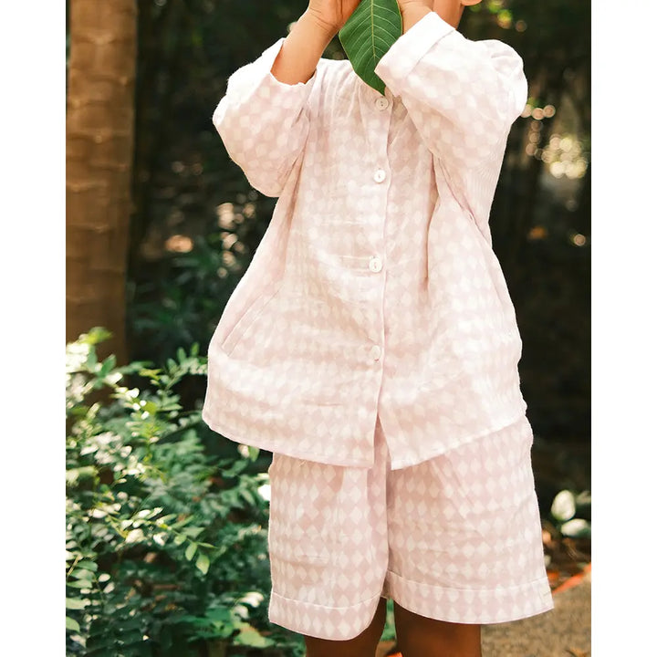 Love The World Today Shared Secrets Co-Ord In Lilac Rhombus For Boys