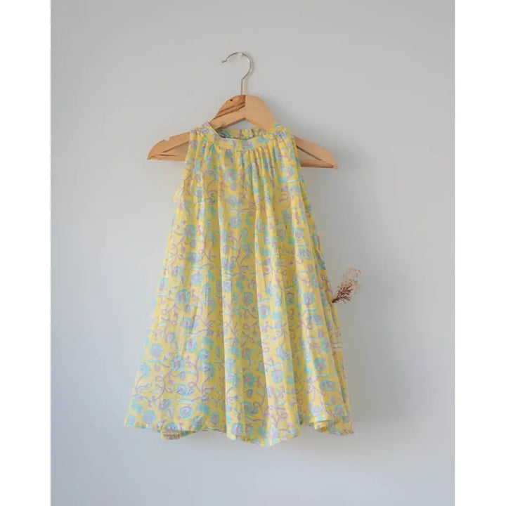 Love The World Today Kin Dress In Lemon Butterfly For Girls