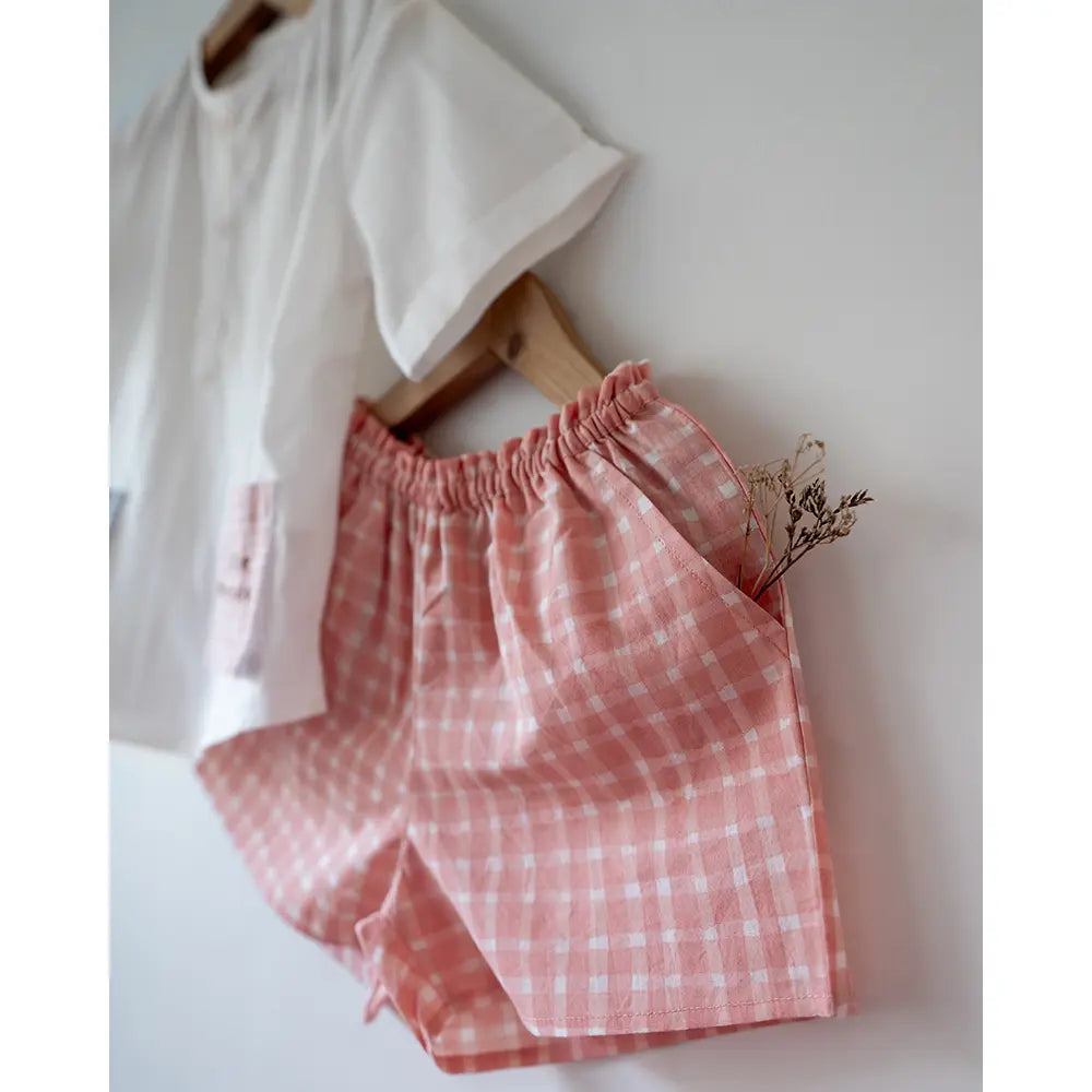 Love The World Today Sleepover Party Kurta and Shorts Co-ord Set - Warm Whiff Print - Off White