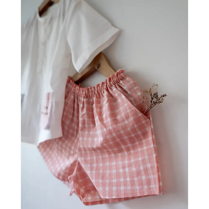 Love The World Today Sleepover Party Kurta and Shorts Co-ord Set - Warm Whiff Print - Off White