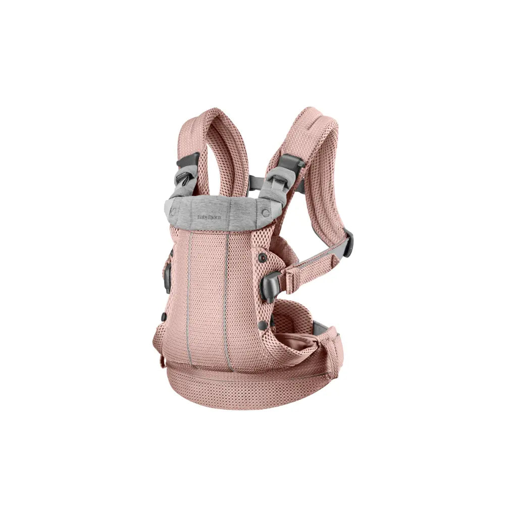 BabyBjorn Baby Harmony Carrier, 3D Mesh, Lightweight, Soft &amp; Breathable Newborn to Toddler Carrier, Adjustable Waistbelt &amp; Cross Straps, 4 Carry Positions, Birth - 3 Years (3-15Kgs) - Dusty Pink
