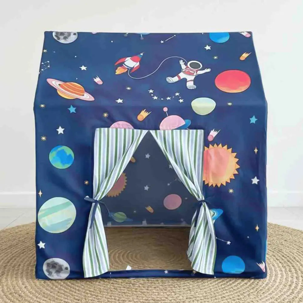 Curious Cub Space-Themed Kids Play Tent House | Galaxy Adventure Indoor Hideaway for Creative Play | uitable for Children Aged 2–5 Years