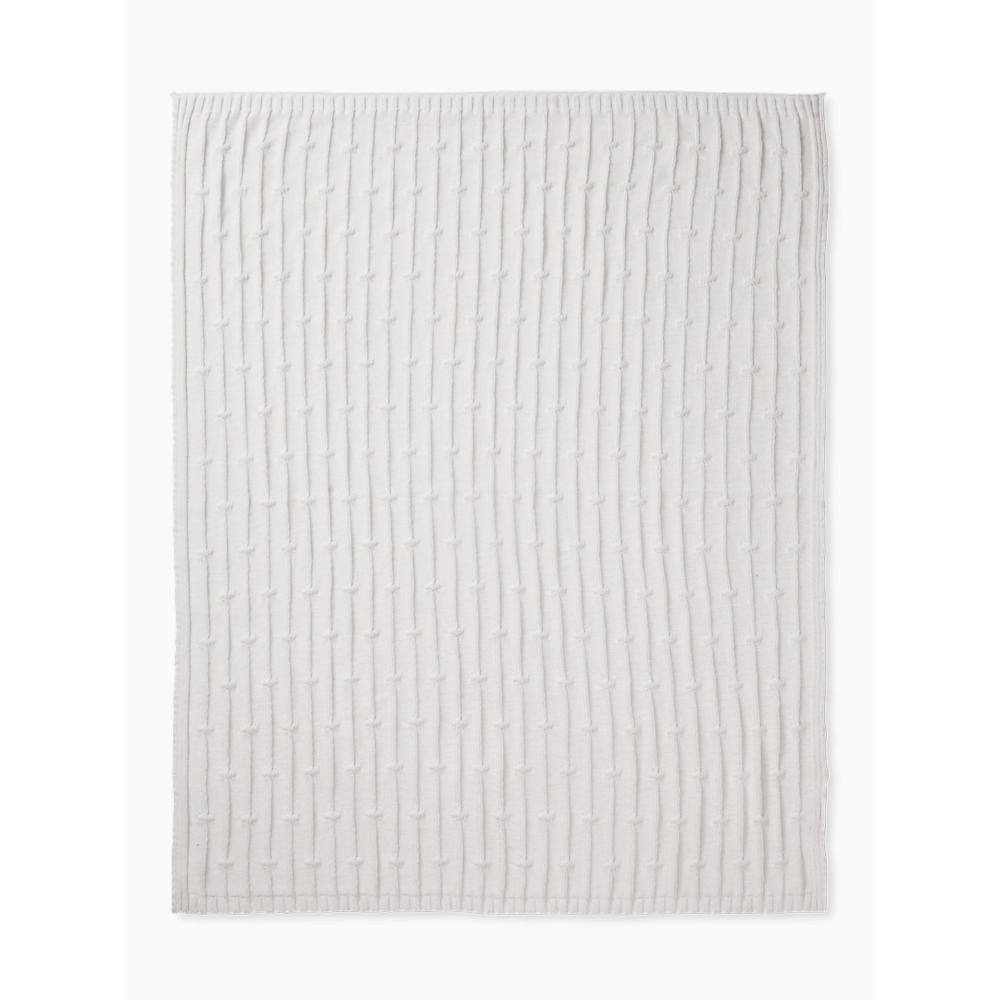 The Baby Trunk Elsa White Cotton Striped Mild Winter Blanket For New-born