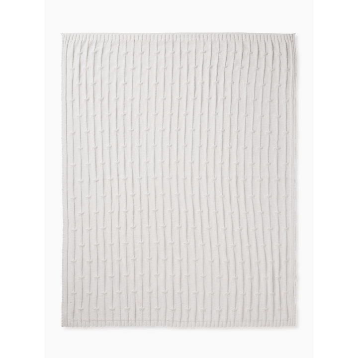 The Baby Trunk Elsa White Cotton Striped Mild Winter Blanket For New-born