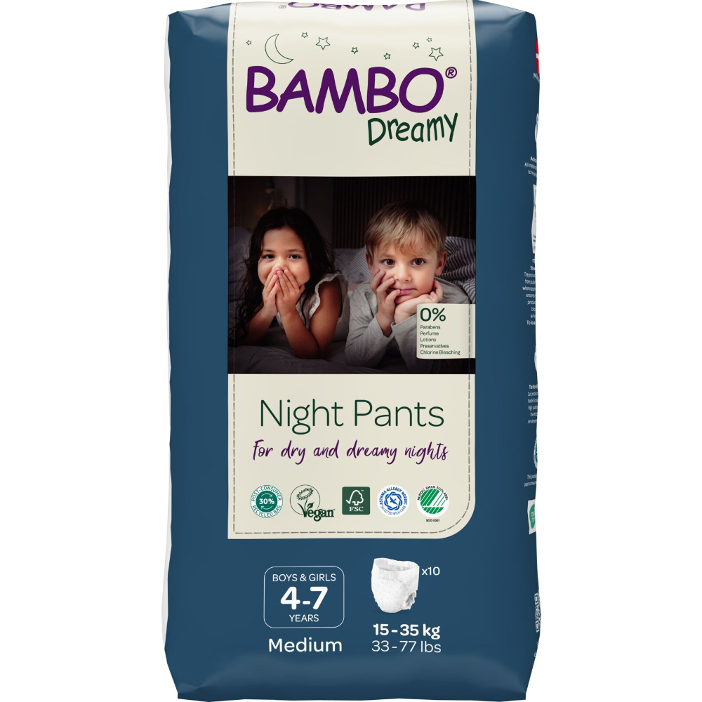 Bambo Nature Skin Friendly Night Pants - Medium (4-7 years)