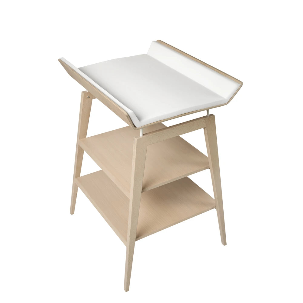 Leander Linea Changing Table for Baby, Height-Adjustable Design, Spacious Changing Surface, Optional Storage Drawer