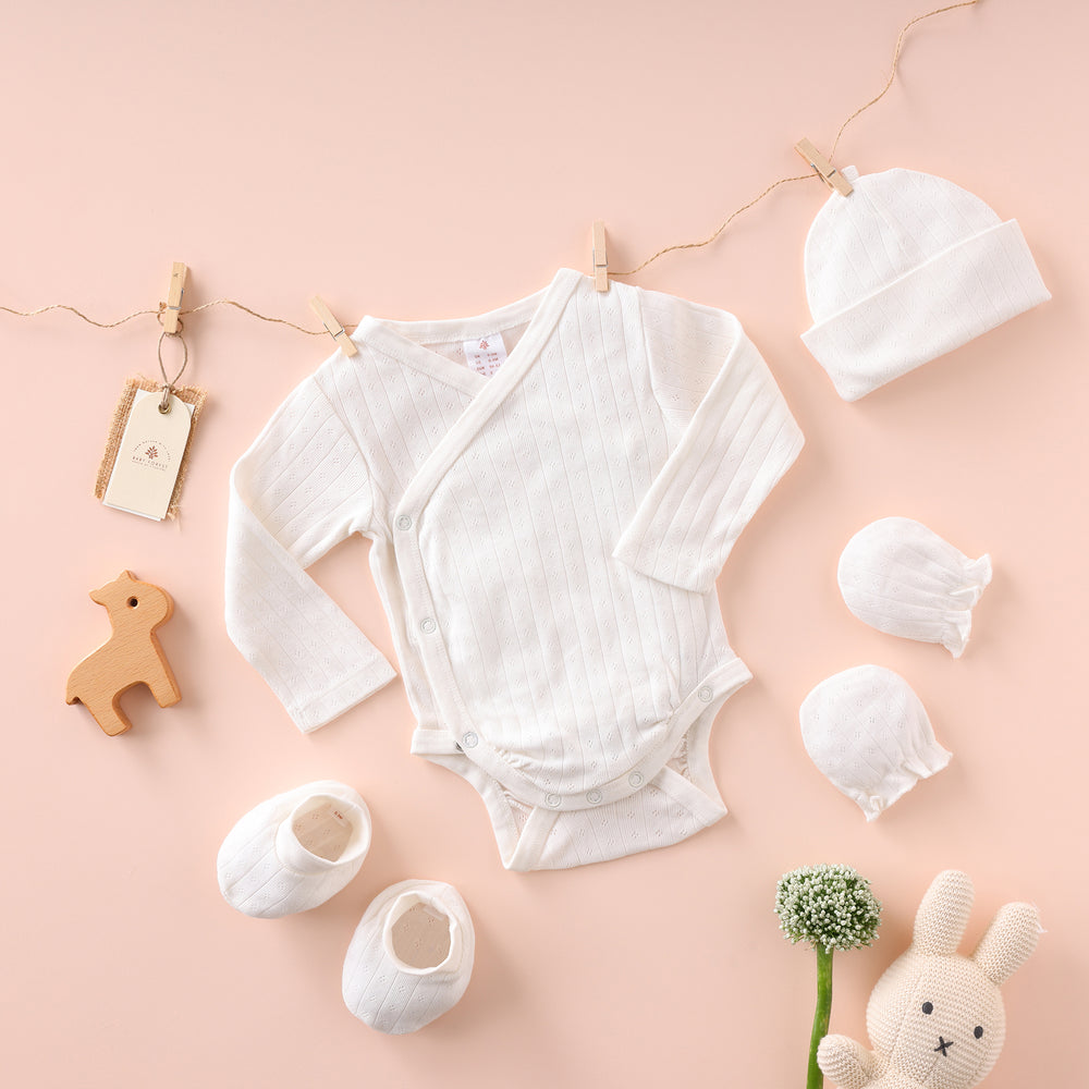 Baby Forest Poshaak Baby Bodysuit - Pearl White