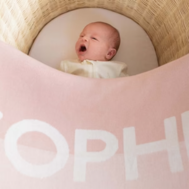 NamelyCo Splice Name Blanket - Ivory Splice: Petal