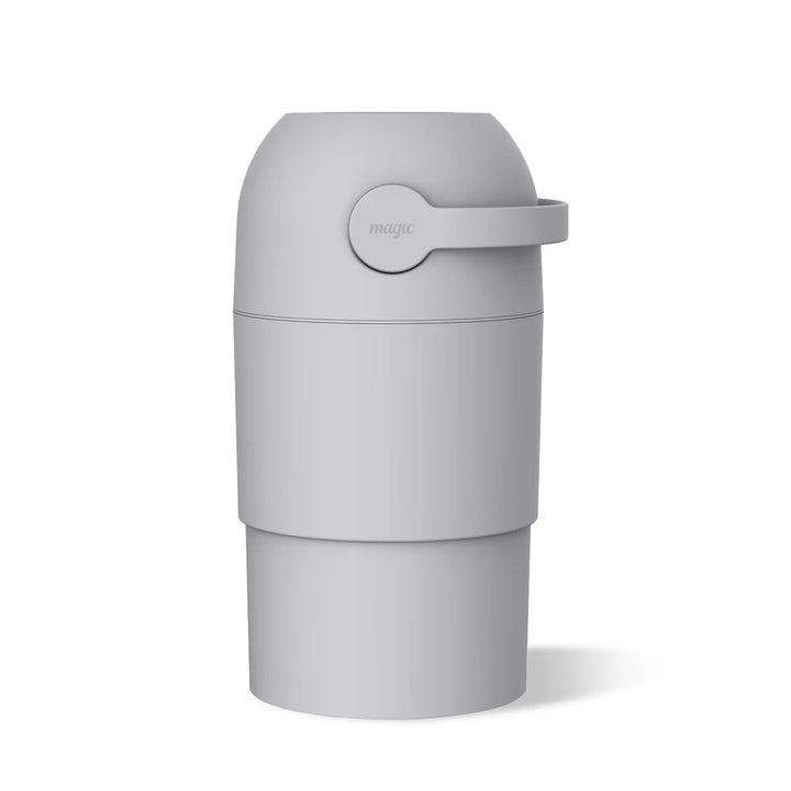 Magic THOTH M Diaper Pail, Odorless Nappy Bin, Compact &amp; Space-Saving Design, Compatible with Regular Plastic Bags, Converts for 2nd Life Use, Holds Up to 25 Newborn Diapers - Concrete