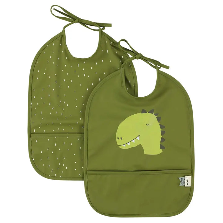 Trixie Waterproof Bib 2-pack - Mr. Dino