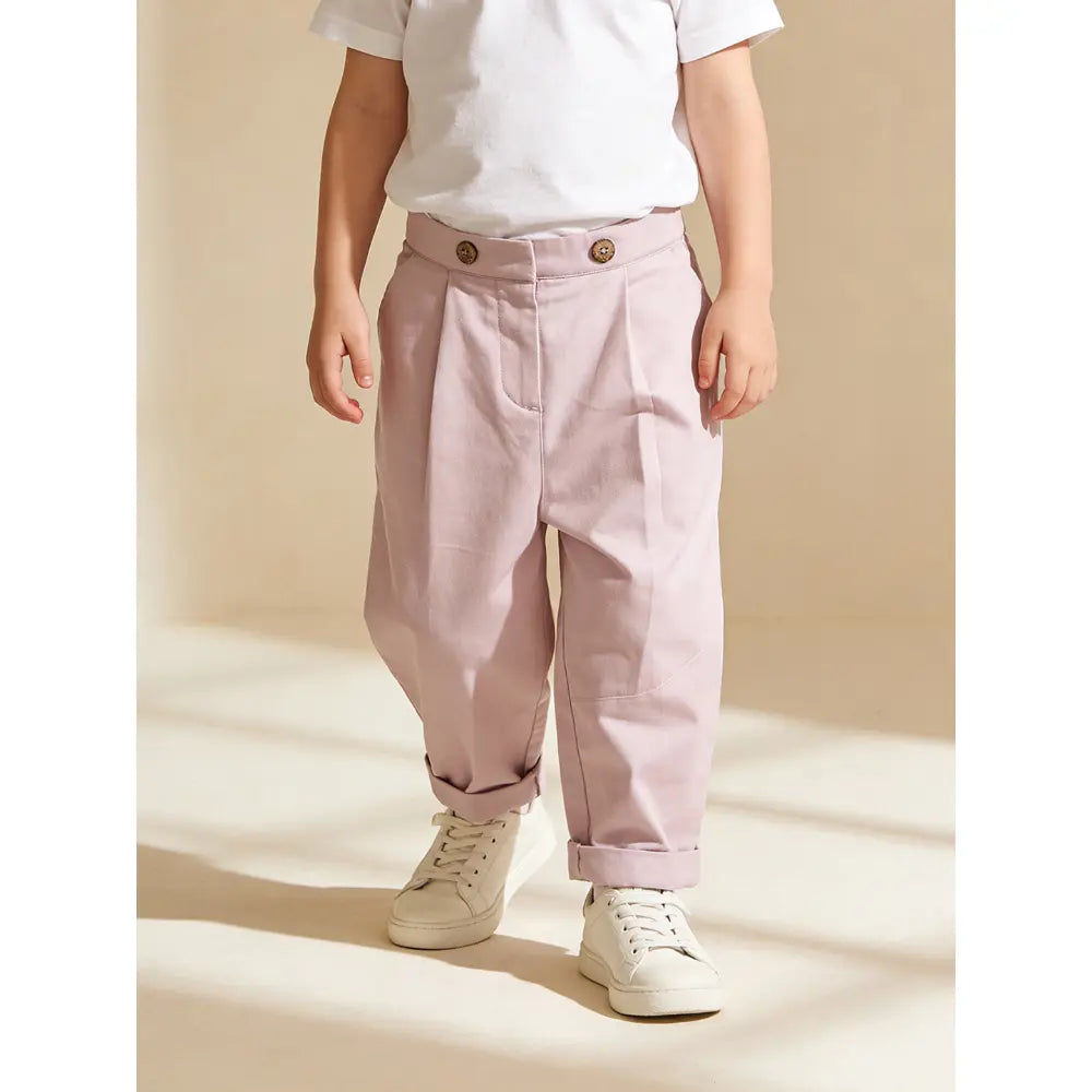 The Baby Trunk Unisex Comfy Solid Pants - Pink
