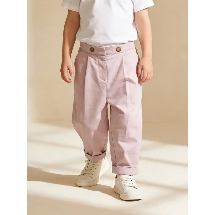The Baby Trunk Unisex Comfy Solid Pants - Pink