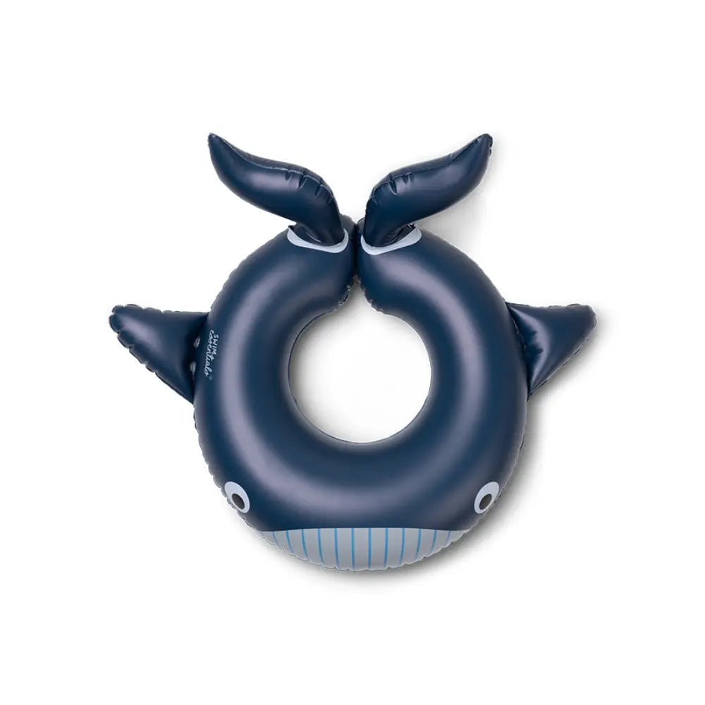 Swim Essentials Swim Ring, Inflatable Kids Pool Float,  Ø 55 cm - Blue Walter Whale