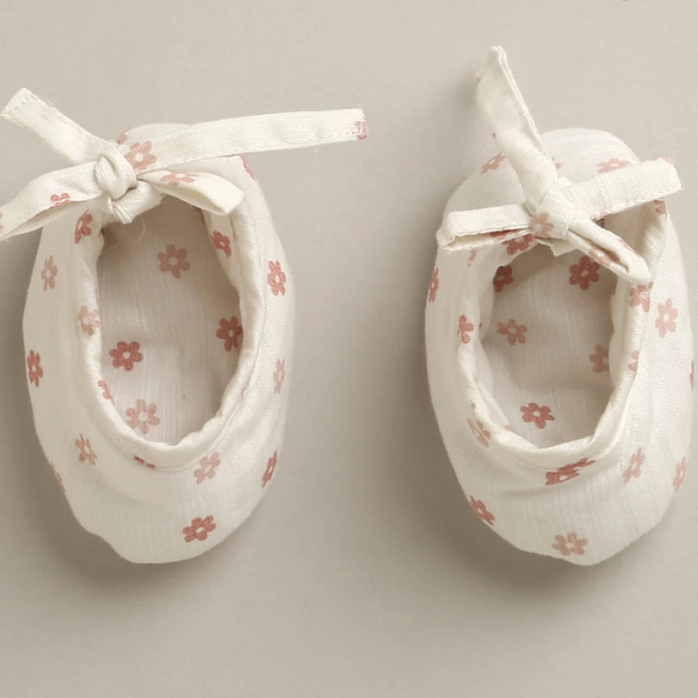 Sweetlime By As Cotton Tiny Petal Summer Booties - White