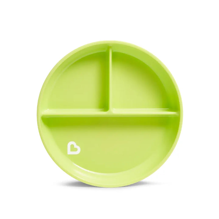 Munchkin Suction Plate for Babies &amp; Toddlers – Strong Suction Base with Deep Sides, BPA-Free, 6+ Months - Green